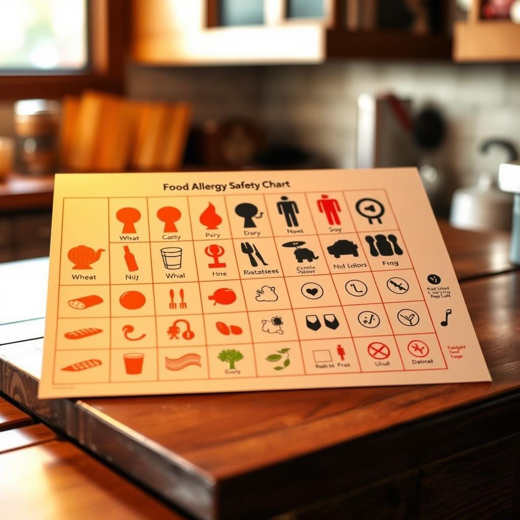 Food allergies safety chart