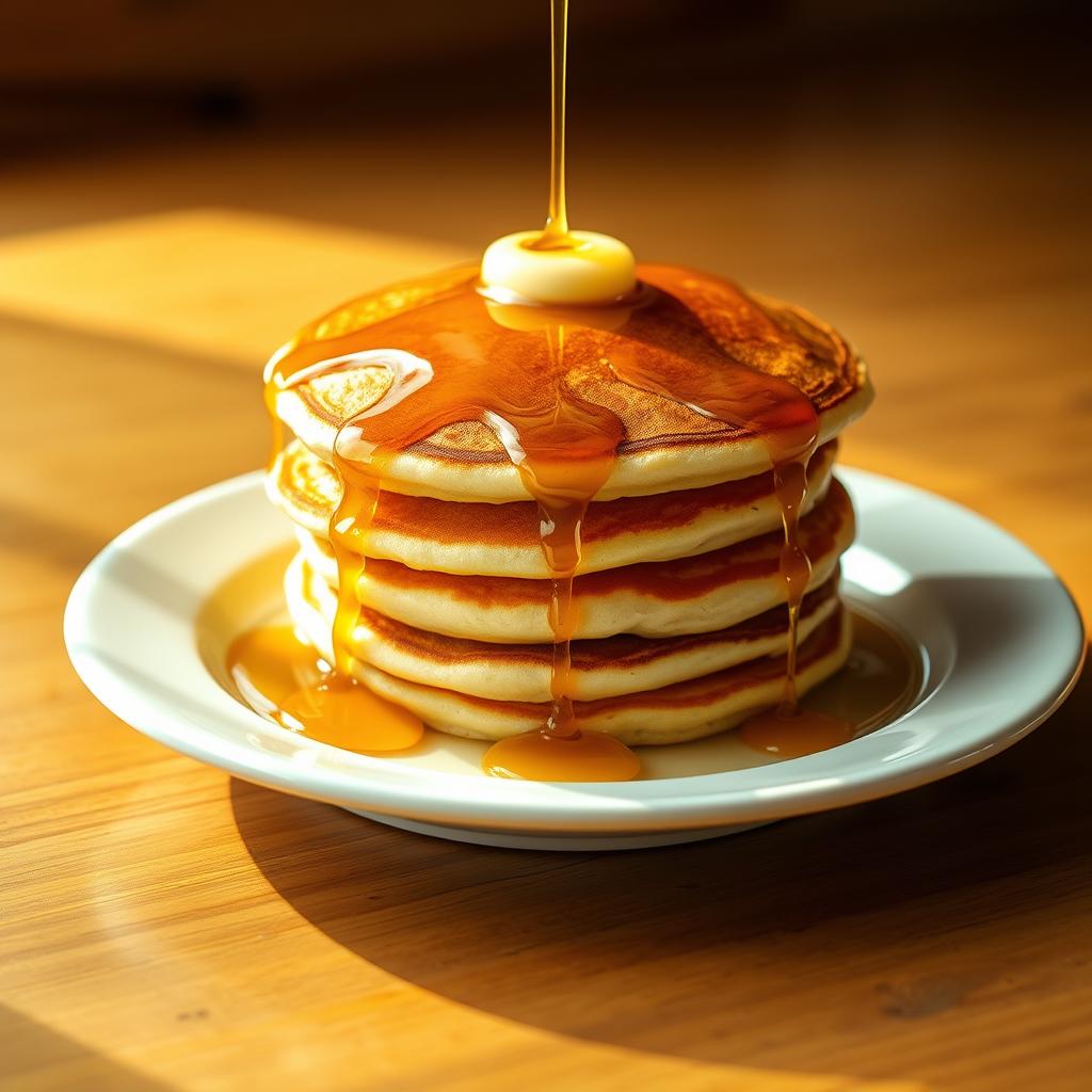 McDonalds pancake recipe with fluffy pancakes drizzled with syrup and butter