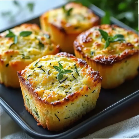 Goat Cheese Zucchini Cake Goat cheese zucchini cake muffins or loaf with golden crust and fresh herbs
