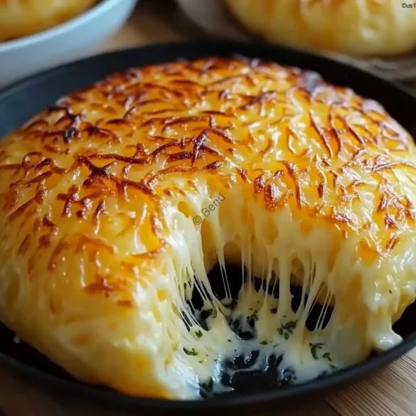 25-Minute Cheese Bread Recipe Cheese bread slices with golden crust and melty center cooked on a skillet
