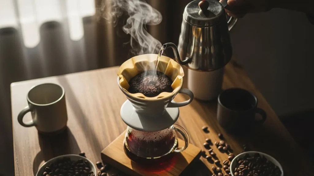 Beverages Nutrition Facts: Complete Guide 5 Fresh coffee being brewed showing coffee nutrition and preparation methods for optimal flavor and benefits