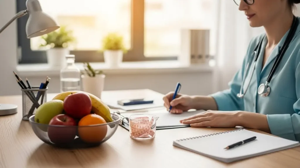 Ferrero Rocher Nutrition Facts: Complete Expert Guide to Smart Indulgence 2026 3 Professional nutrition consultation setting for diabetes and heart health dietary guidance with Ferrero Rocher