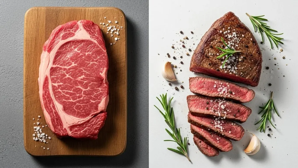 Meat & Protein Nutrition Facts Database 5 Comparison of fresh and prepared meat to show the impact on meat calories.