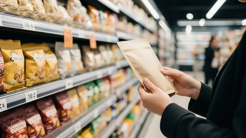 Consumer reading snack packaging showing importance of understanding snack nutrition facts beyond marketing claims