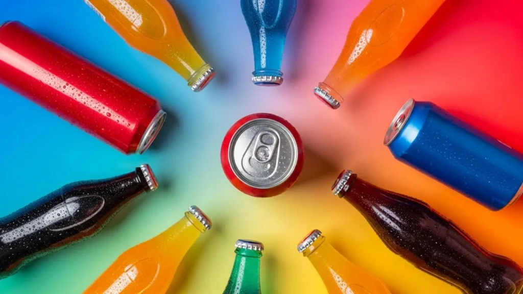 Beverages Nutrition Facts: Complete Guide 3 Variety of soda and carbonated beverages showing drink options discussed in soda nutrition analysis