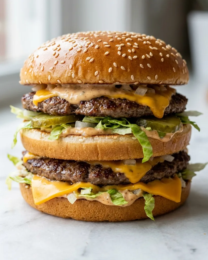 Close-up illustrating the full Big Mac nutrition label