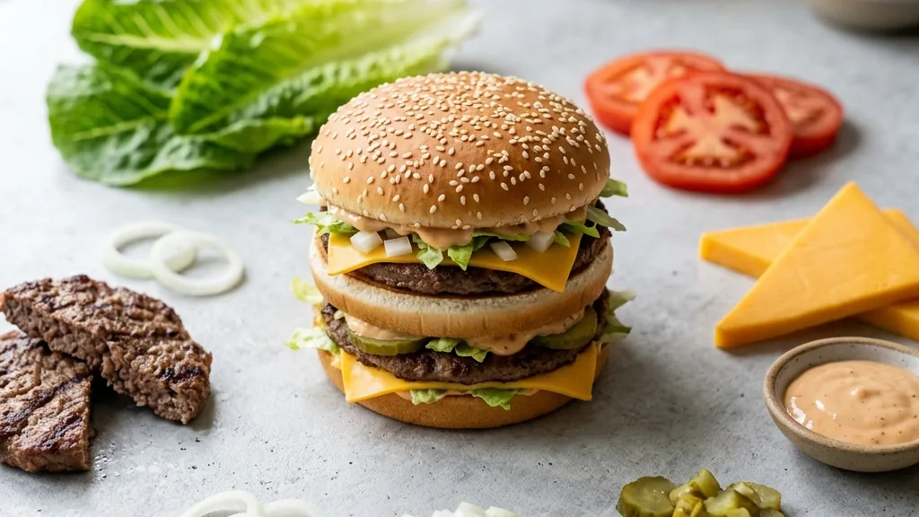 Editorial photo of big mac nutrition values