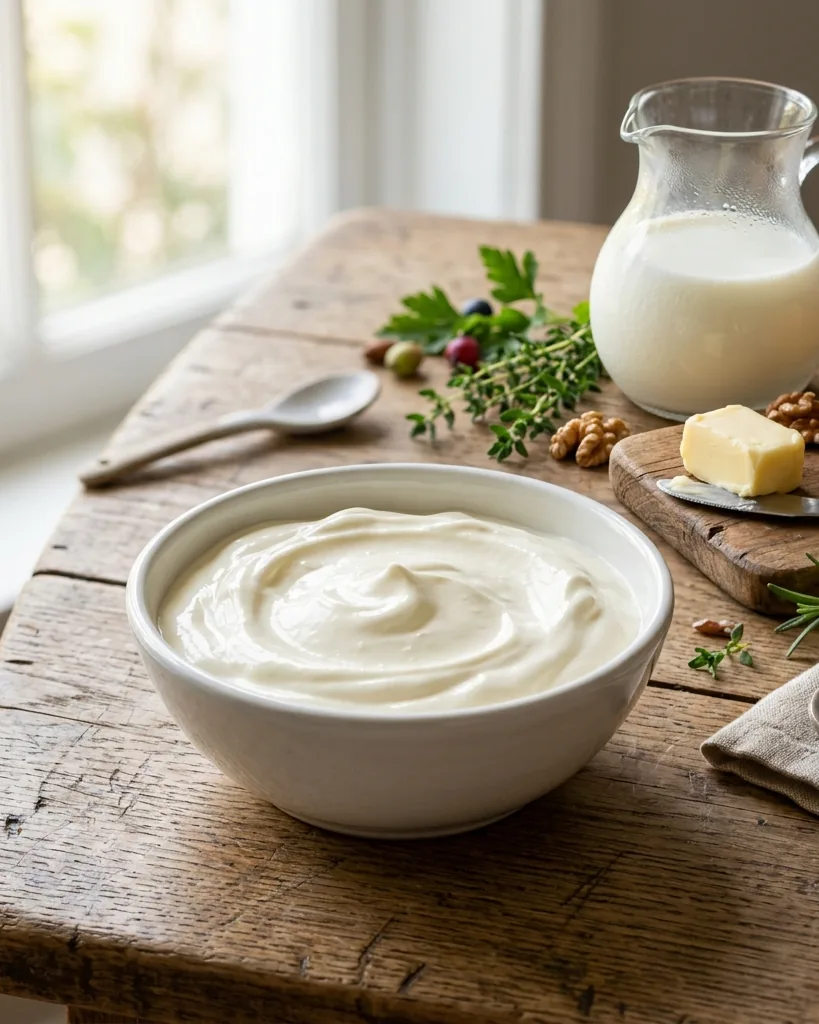 Close-up illustrating heavy Cream Nutrition at a Glance