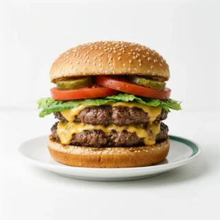 Big Mac, a double-stacked burger on a clean light surface