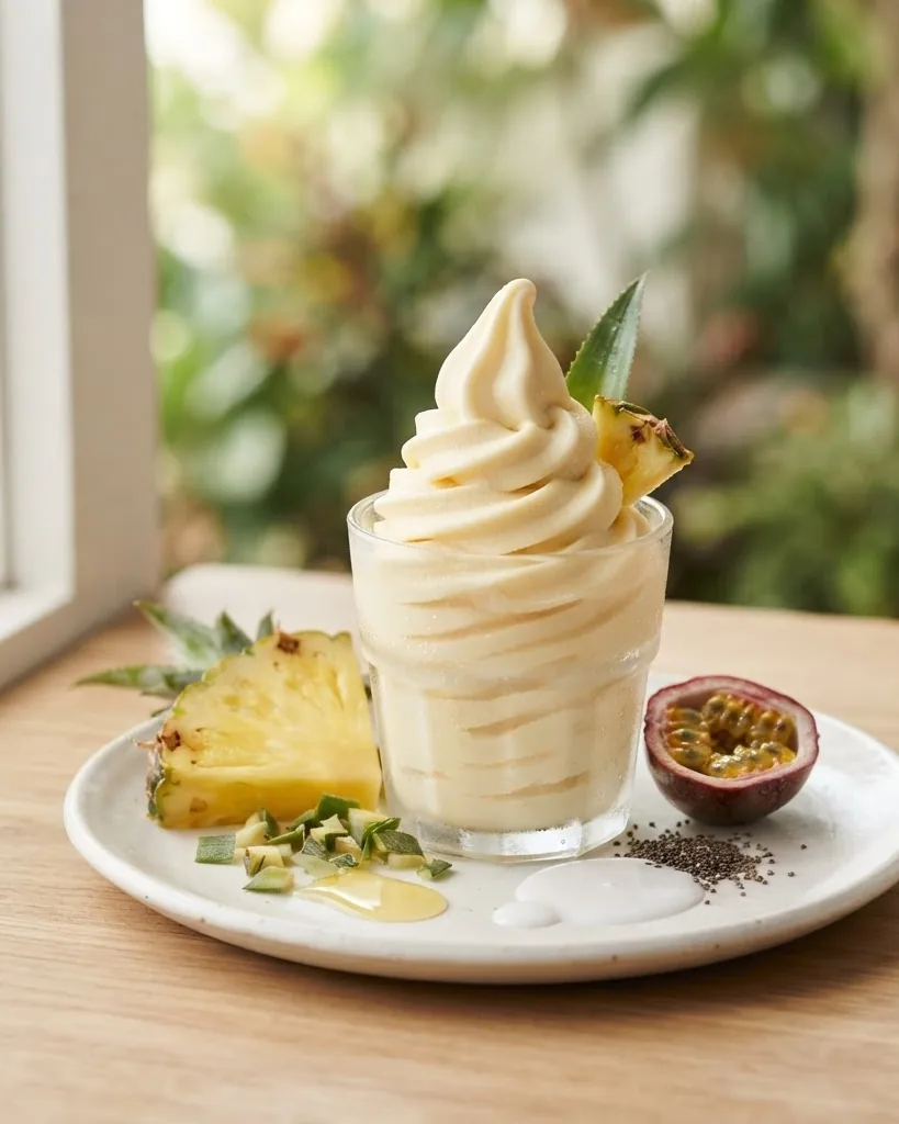 Close-up illustrating dole Whip nutrition facts at a glance