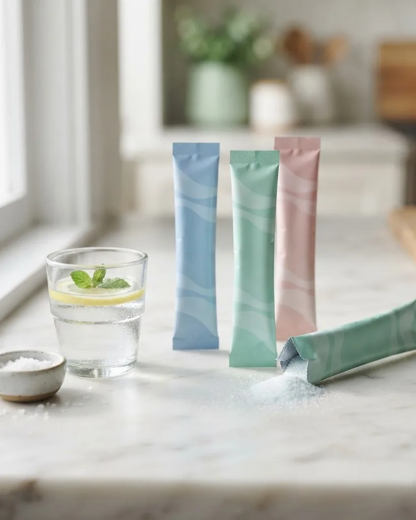 Close-up illustrating liquid IV Nutrition Facts Per Stick