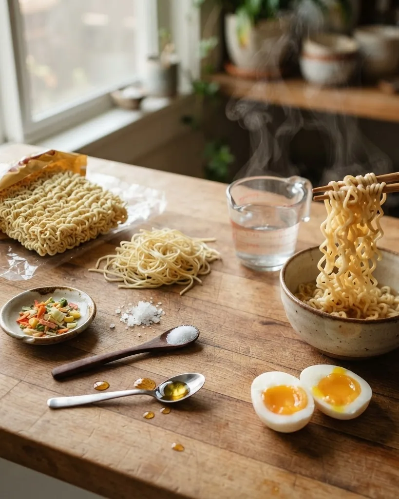 Close-up illustrating maruchan Ramen Nutrition Facts at a Glance
