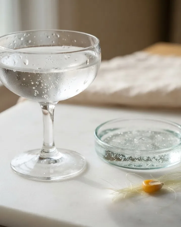 Close-up illustrating what one pour of Tito's actually contains