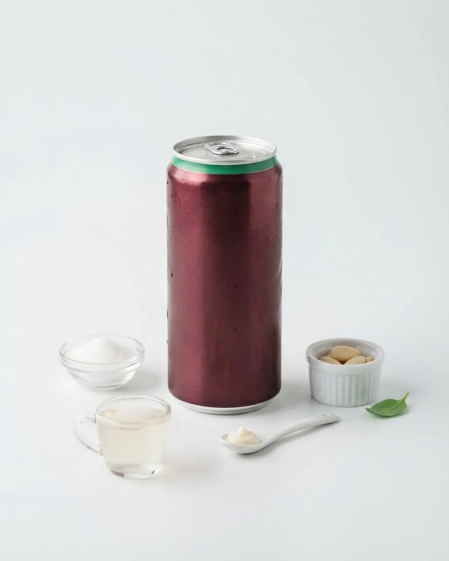 Close-up illustrating the 12 fl oz Panel: Calories, Sugar, Carbs, Fat, Protein