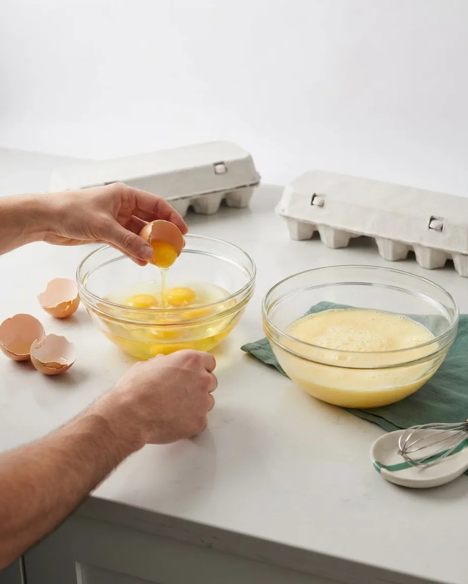 Detail view of egg Beaters vs Whole Eggs: Half the Calories, Zero Cholesterol