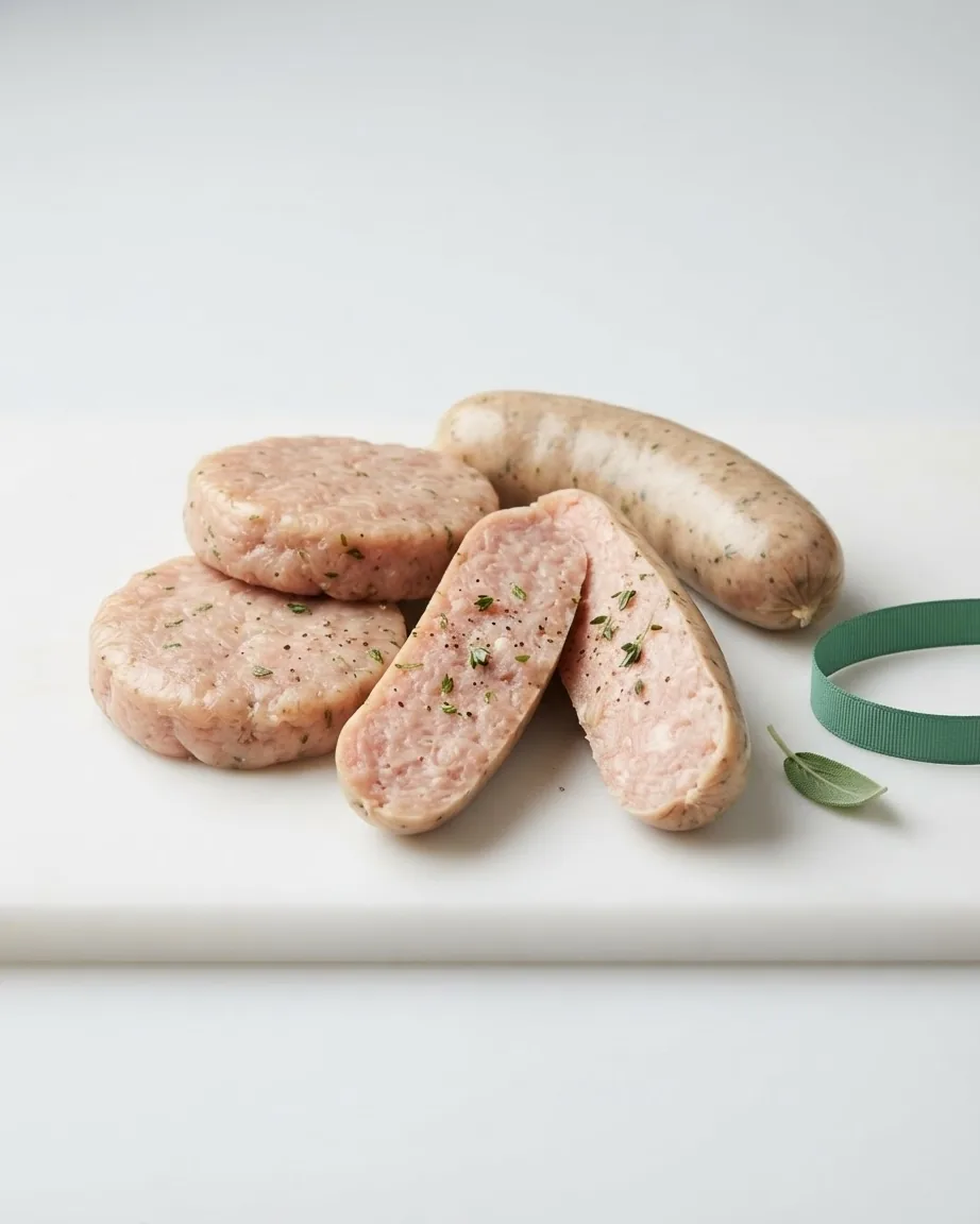 Close-up illustrating is turkey sausage actually lower in calories and fat than pork sausage?