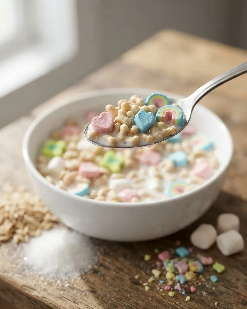 Close-up illustrating the 36-gram serving and where the 140 calories go