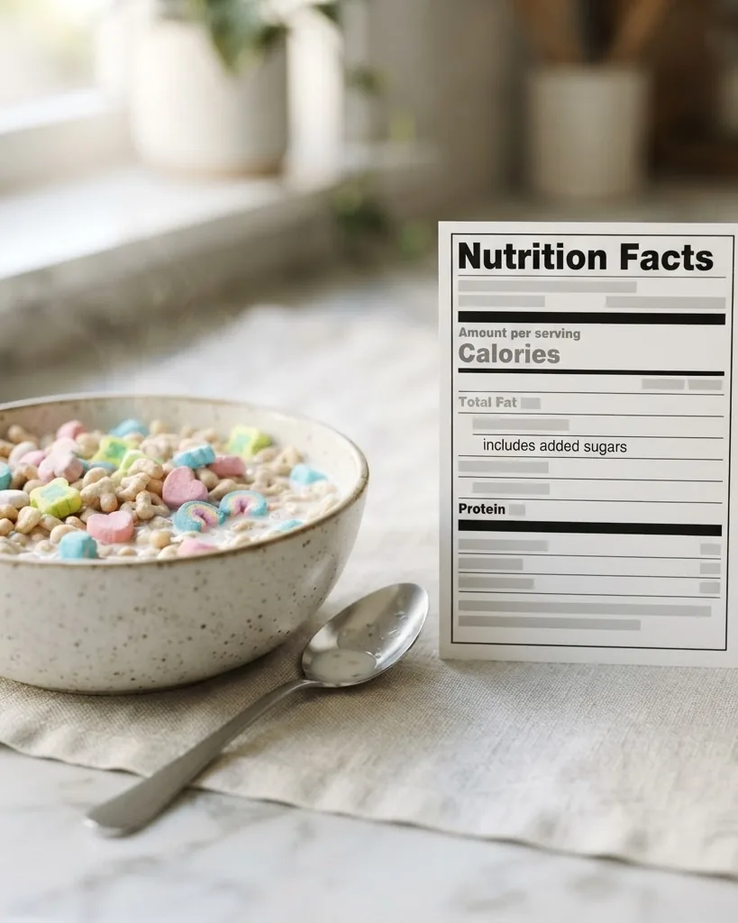 Detail view of total sugars versus added sugars: the line the 2016 overhaul created