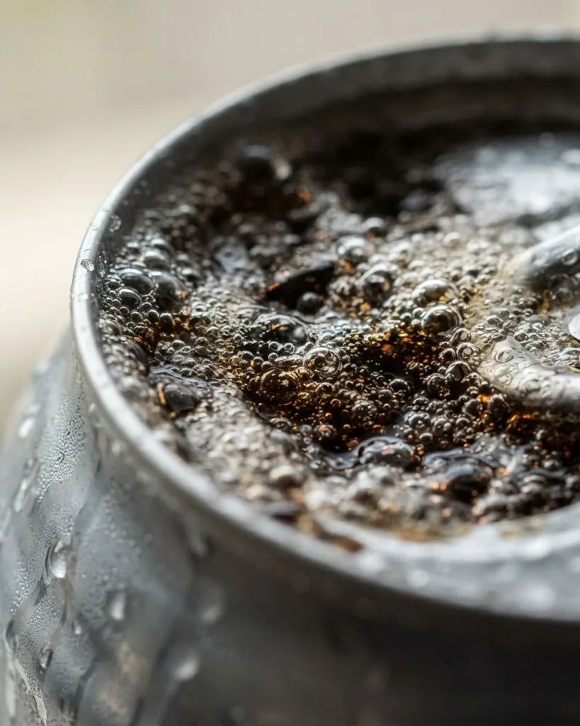 Detail view of 34 mg of caffeine in a 12 fl oz Coke Zero