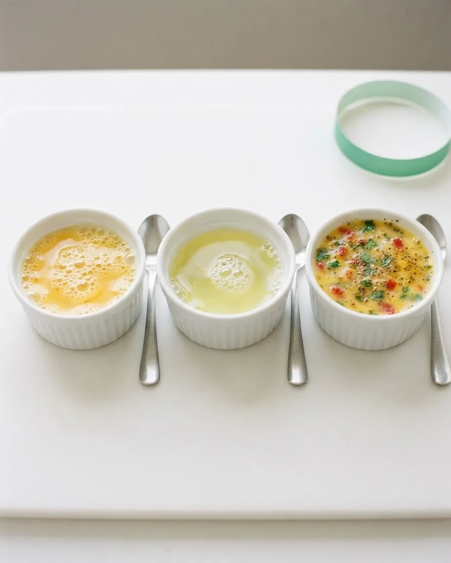 Detail view of original vs 100% Egg Whites vs Southwestern Style: The Three-Way Table