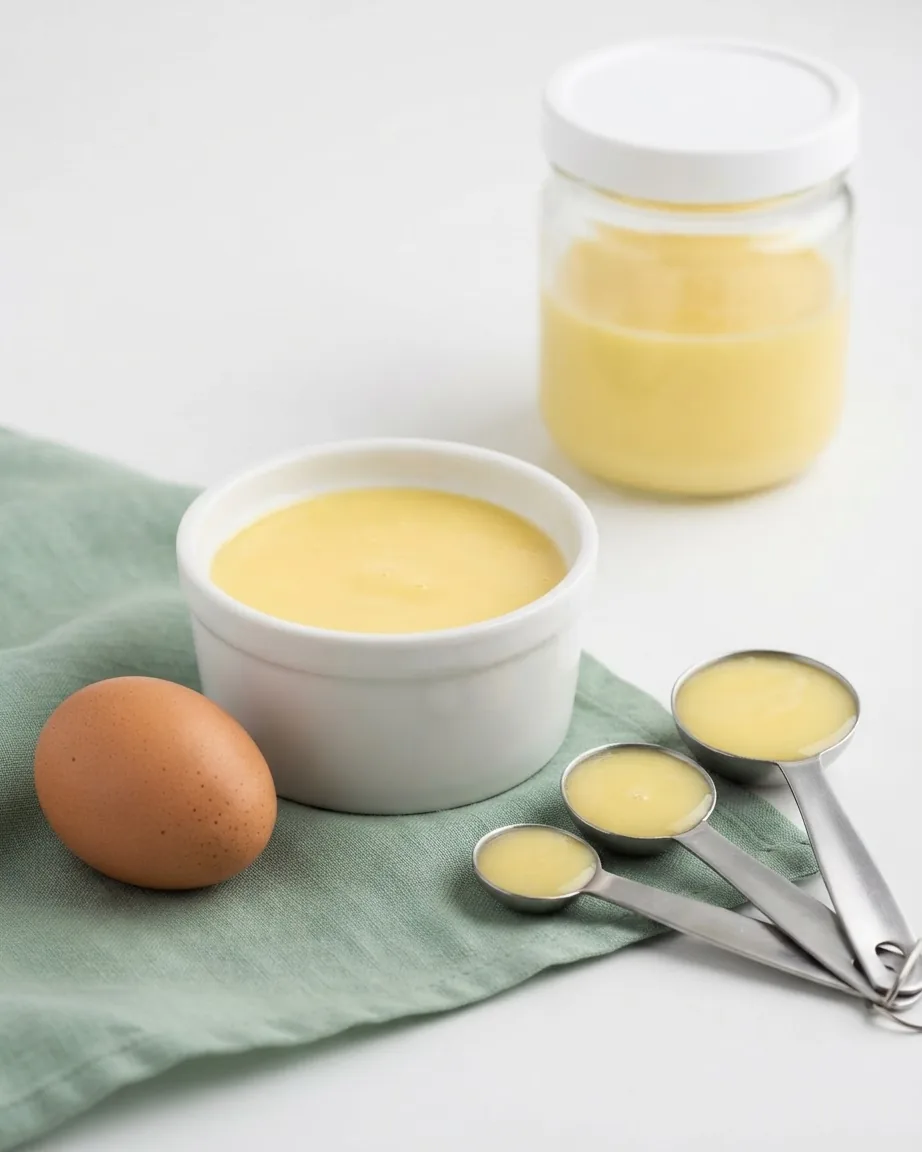 Detail view of substitution Ratio and Storage: 3 Tbsp = 1 Egg, 120-Day Shelf Life
